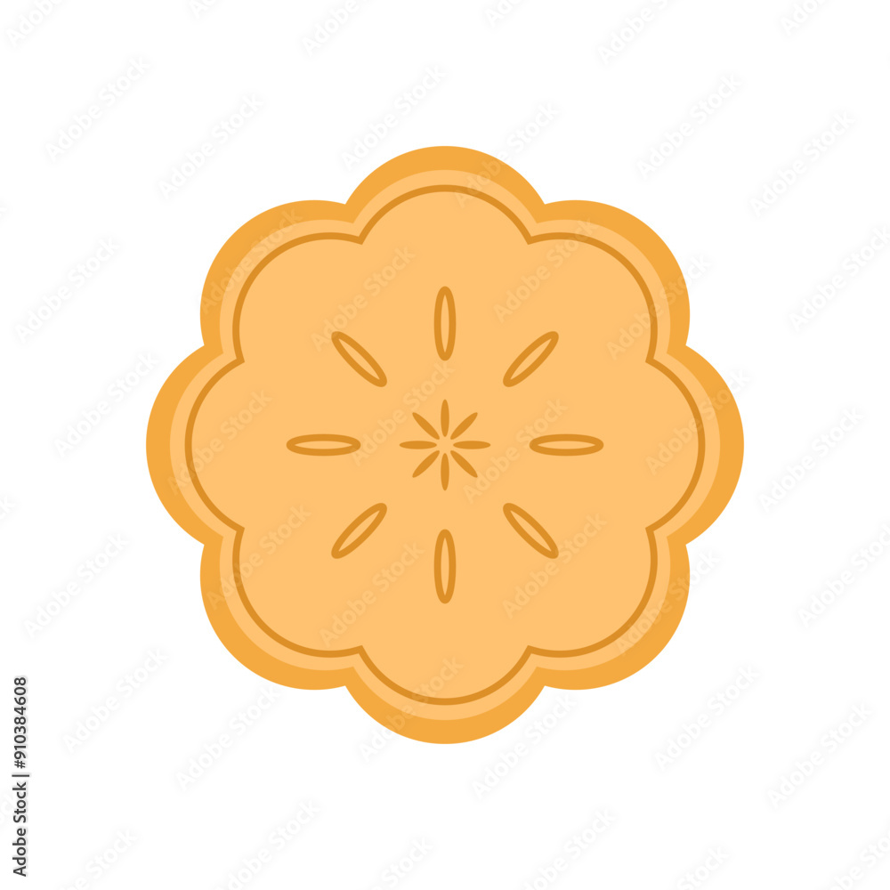 Moon cake vector. Moon cake, traditional Chinese round pastry eaten during Mid Autumn Festival. Moon cake vector. Moon cake, traditional Chinese round pastry eaten during Mid Autumn Festival.