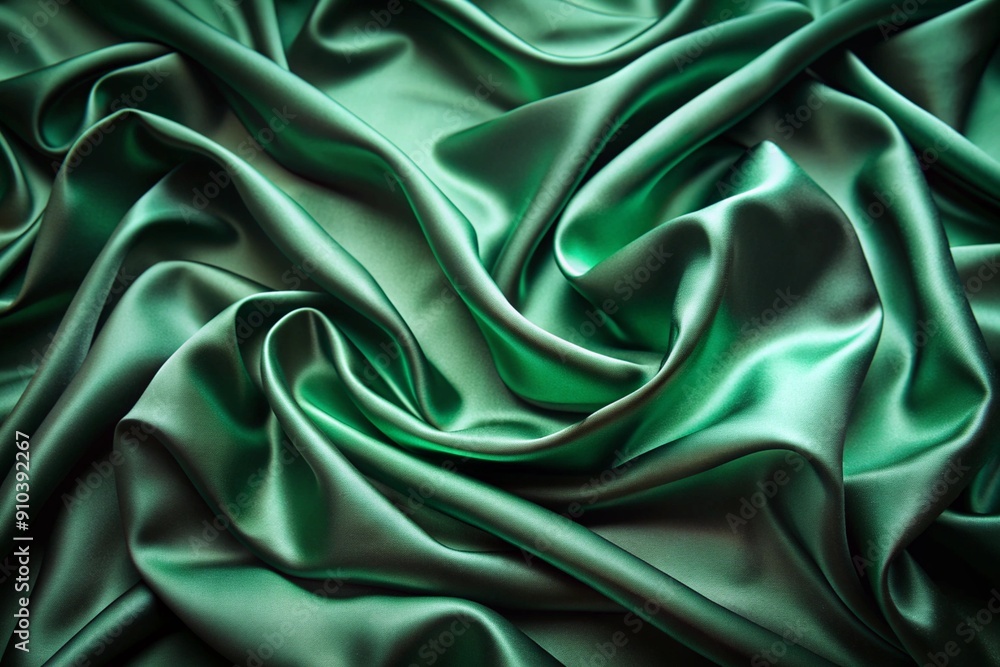 Obraz premium Smooth Blurred light dark green Fabric Background