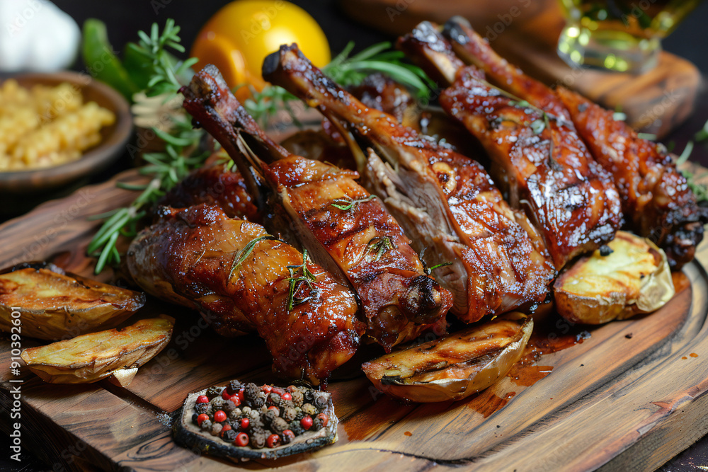 Gourmet Roasted Chicken with Herbs, Lemon, and Vegetables for a Festive Dinner Party Gourmet Roasted Chicken with Herbs, Lemon, and Vegetables for a Festive Dinner Party