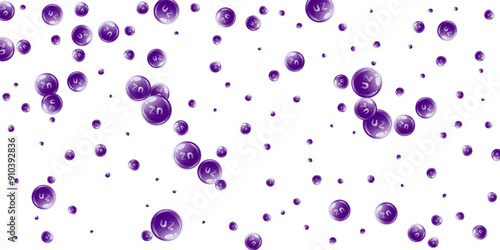 Zinc round capsules scattered randomly.