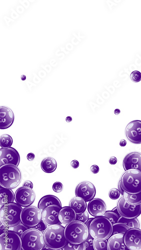 Vitamin D3 round capsules.