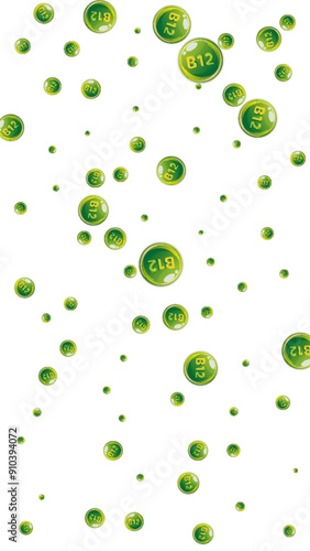 Vitamin B12 messy round pills.