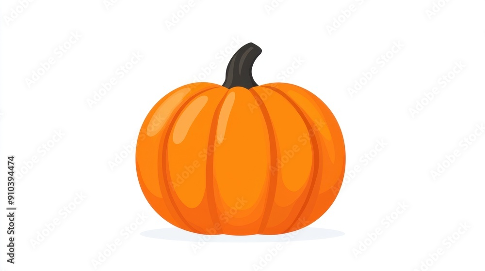 A single orange pumpkin sits on a clean white surface A single orange pumpkin sits on a clean white surface