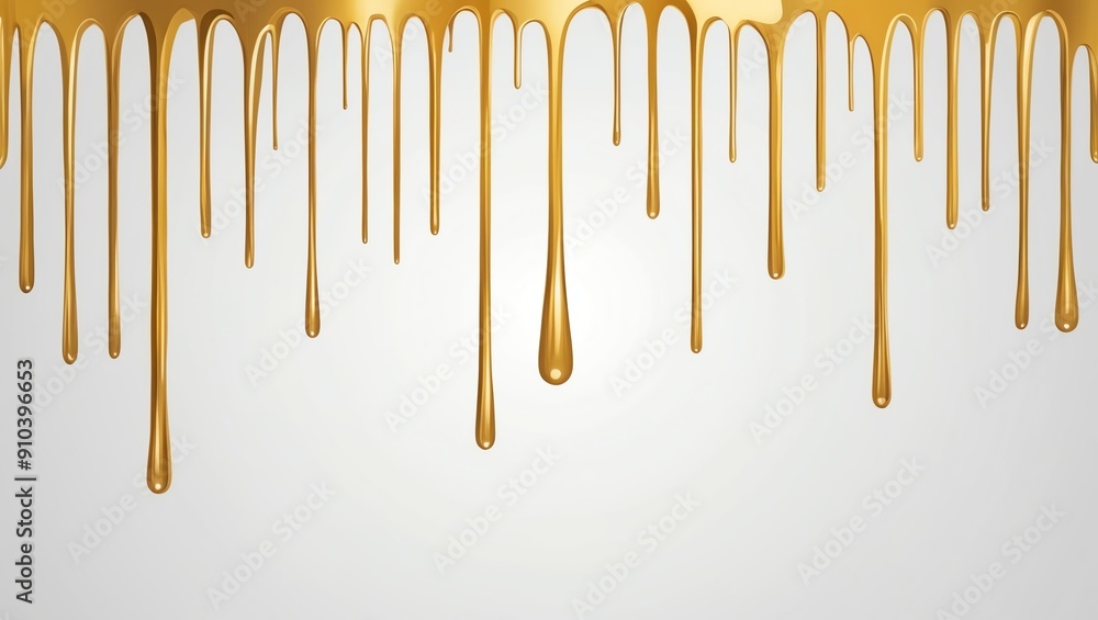flat aesthetic linear dripping gold paint on white bac background flat aesthetic linear dripping gold paint on white bac background