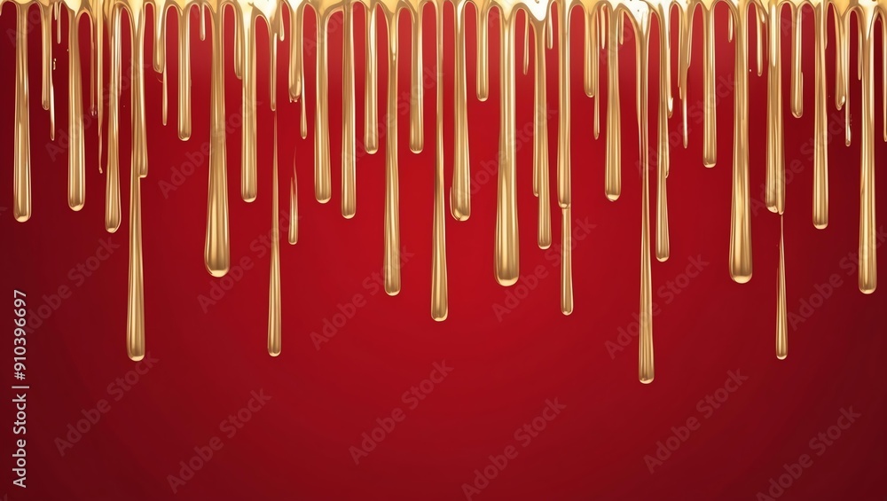 flat aesthetic linear dripping gold paint on red backg background flat aesthetic linear dripping gold paint on red backg background