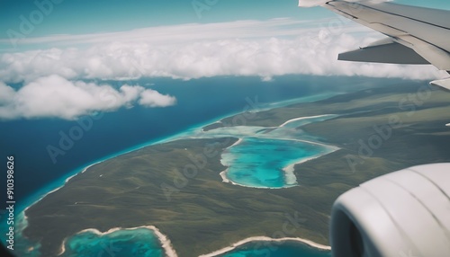 View Caledonia airplane New Background Water Sky Beach Travel Nature Sea Blue Airport Window Ocean Plane Vacation Holiday Beautiful Island Tourism Transportation Air Coastline Lagoo photo