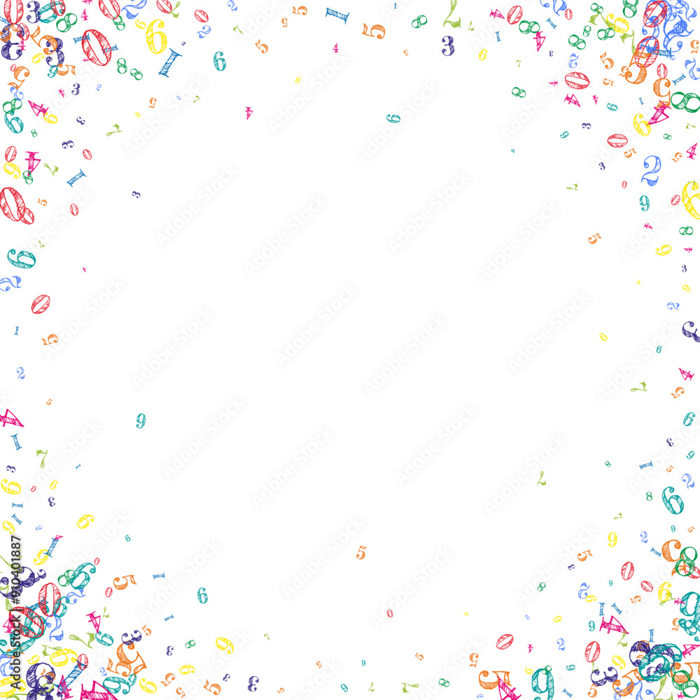 School math notebook cover. Colorful childish School math notebook cover. Colorful childish