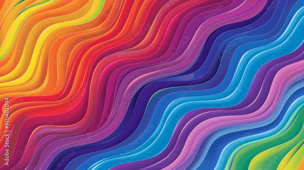 Neon Radiant Rainbow Waves with Glowing Edges Neon Radiant Rainbow Waves with Glowing Edges
