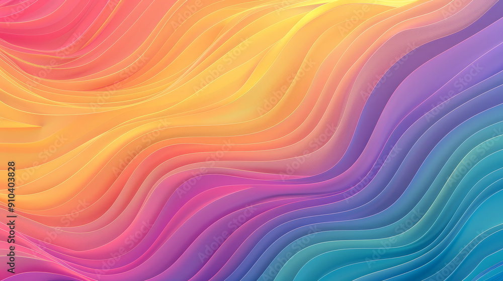 Vibrant Radiant Rainbow Waves with a Gradient Flow Vibrant Radiant Rainbow Waves with a Gradient Flow