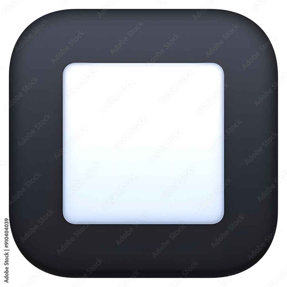 Black Square Button Black Square Button
