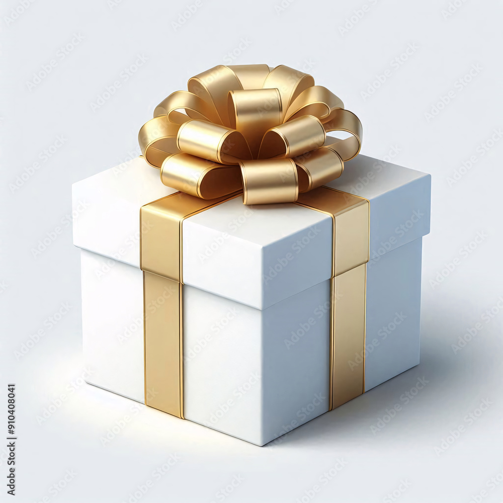 gift box with ribbon , gift box isolated on white