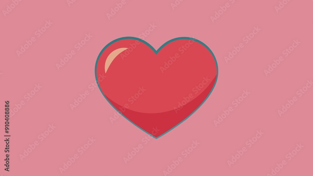 Red heart. Valentines day greeting illustration. Symbol of love Red heart. Valentines day greeting illustration. Symbol of love