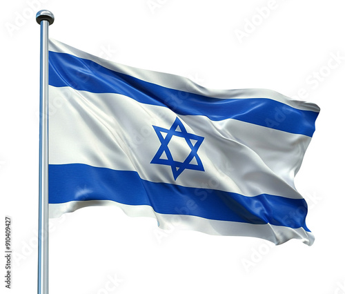Israel flag isolated on transparent background