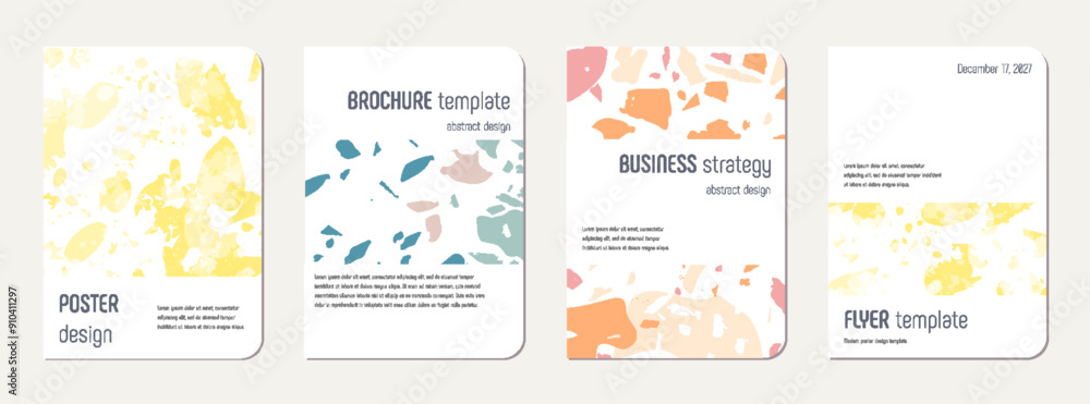 School diary cover design. Terrazzo abstract School diary cover design. Terrazzo abstract