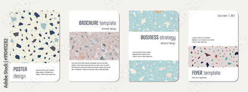 Notebook cover design. Terrazzo abstract