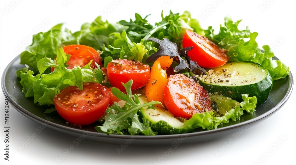 Colorful Fresh Vegetable Salad with Tomatoes Colorful Fresh Vegetable Salad with Tomatoes