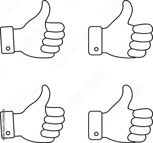 thumb up and down