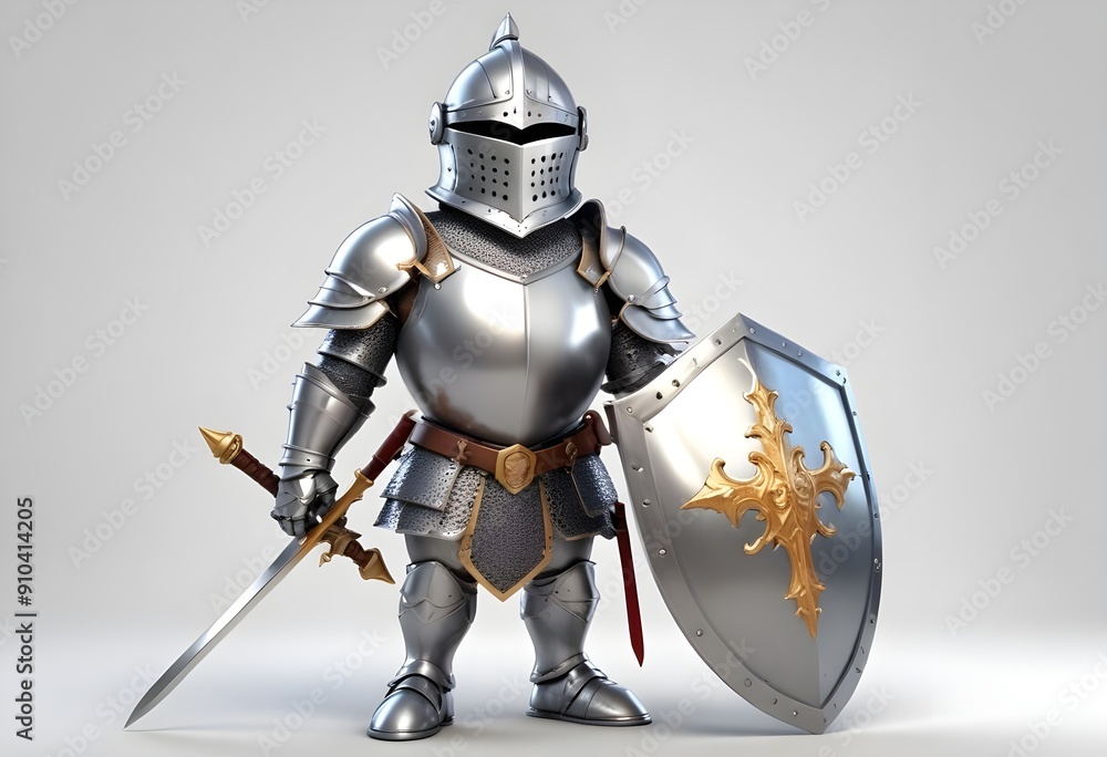 Fototapeta premium medieval knight in armour