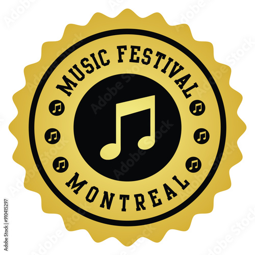 Photography Music Festival Stamp Concept Vector Illustration Abstract Editable Seal Montreal