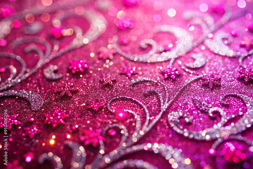 Vibrant pink glitz background featuring intricate shimmering glitter patterns, adding luxurious and glamorous touches to any design or project with its sparkling femme aesthetic. Vibrant pink glitz background featuring intricate shimmering glitter patterns, adding luxurious and glamorous touches to any design or project with its sparkling femme aesthetic.