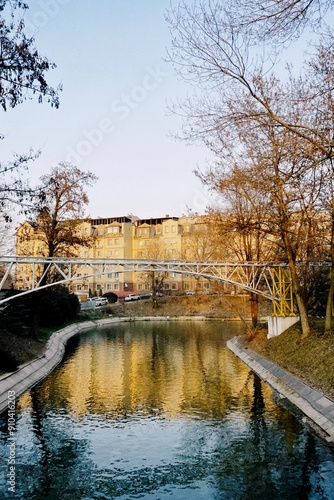 River and bridge in the park