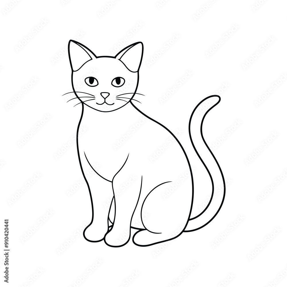 Cat line art Logo Icon Silhouette Vector illustration design Cat line art Logo Icon Silhouette Vector illustration design