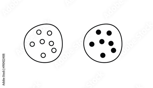 Chapati icon design with white background stock illustration