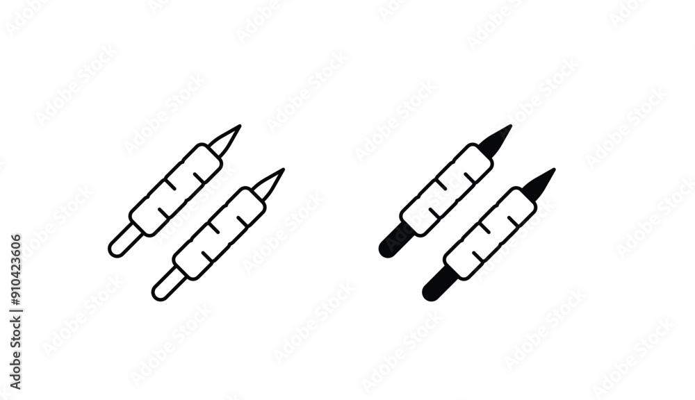 Obraz premium Kabab icon design with white background stock illustration