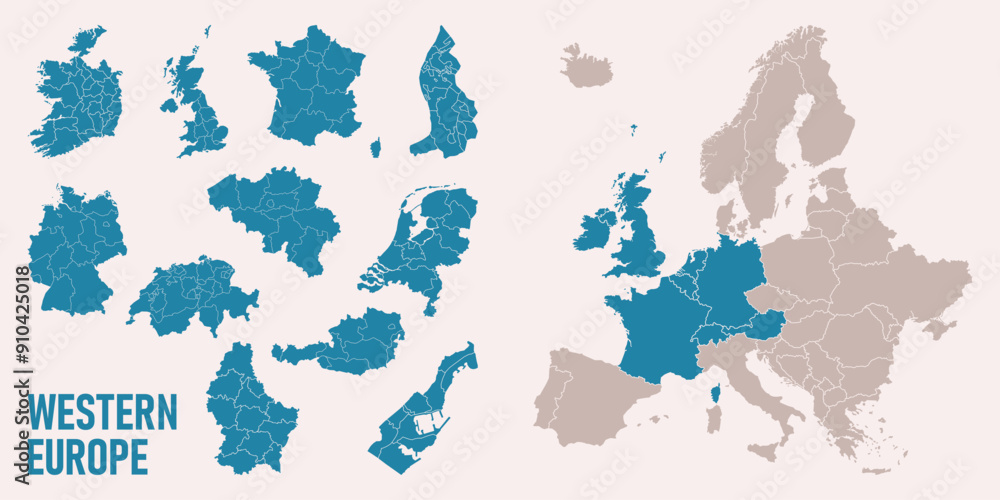 Western Europe map Germany Netherland - 1000 F 910425018 UhI9qlflY1w1BdDe6LT6OikOQSuEdh5J 