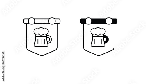 Bear Club Sign icon design with white background stock illustration
