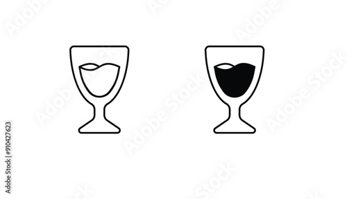 Snifter icon design with white background stock illustration