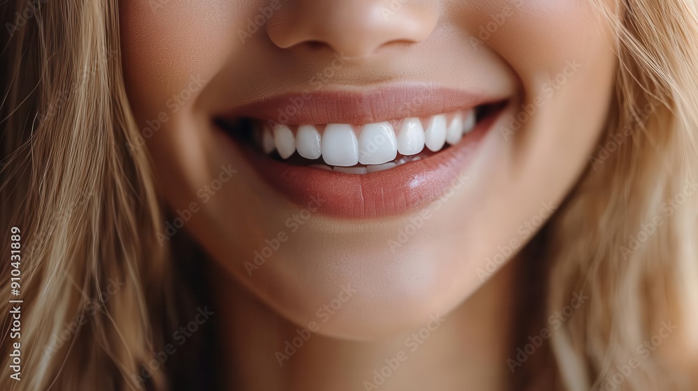 radiant closeup of a young womans perfect smile showcasing brilliantly white teeth soft lighting accentuates the natural beauty and health of her oral features radiant closeup of a young womans perfect smile showcasing brilliantly white teeth soft lighting accentuates the natural beauty and health of her oral features