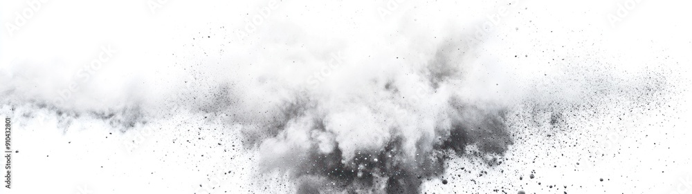 Abstract Grey and White Powder Explosion Abstract Grey and White Powder Explosion