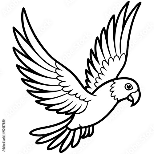 Hand drawn of Cockatoo in zentangle style for Adult coloring book page, shirt design effect, logo, tattoo and decoration.Vector illustration.