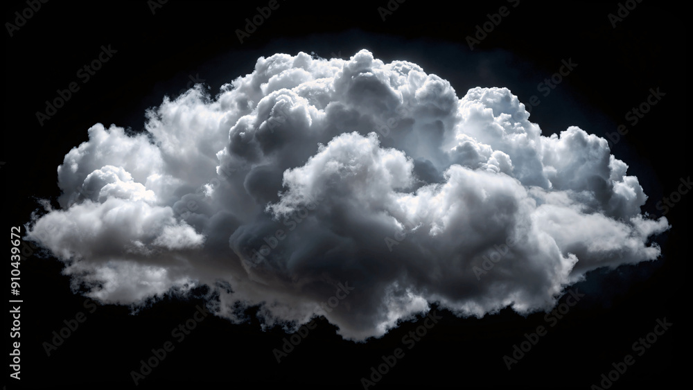 white cloud isolated on black background white cloud isolated on black background