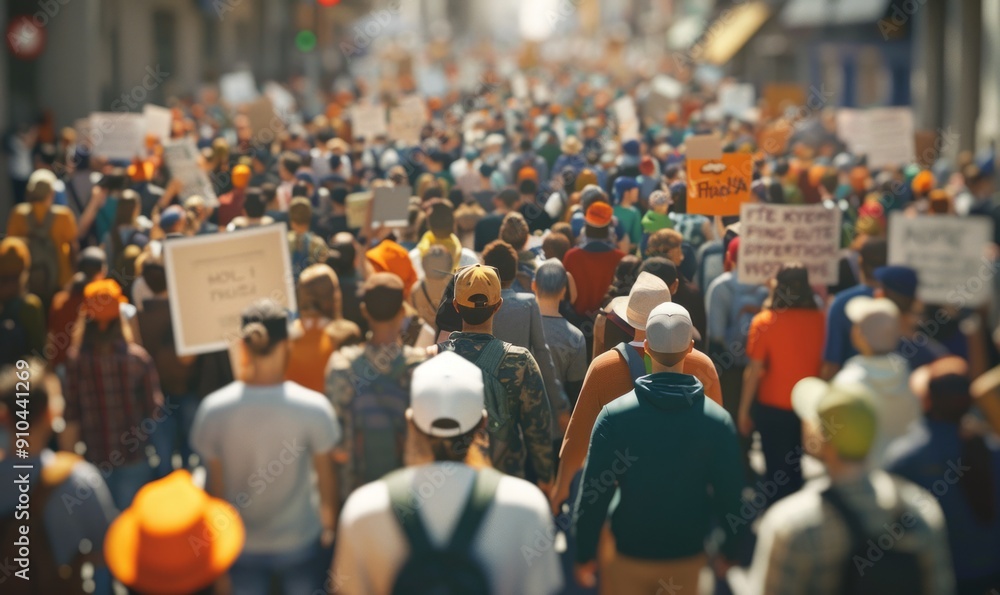 Crowds marching for social justice Crowds marching for social justice