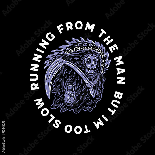 The Grim Reaper Vector Illustration