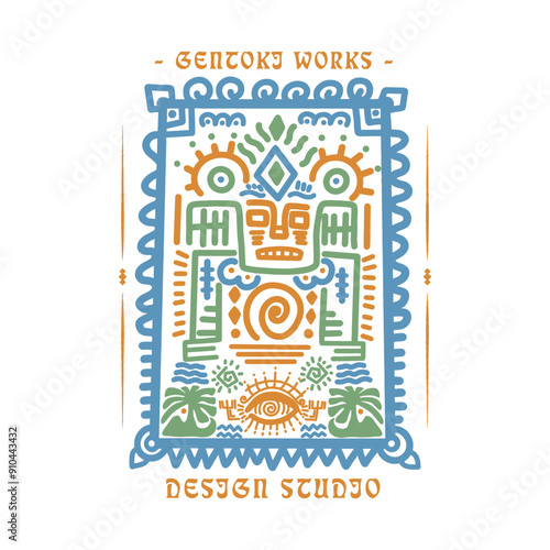 Zuma Traditional Vector Illustration