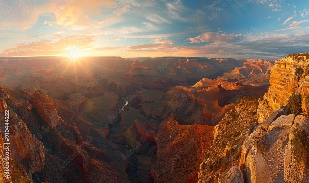 Grand Canyon sunrise panorama