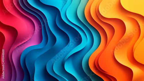 Colorful, abstract background with irregular shapes and waves. Great for banners, posters, and designs.