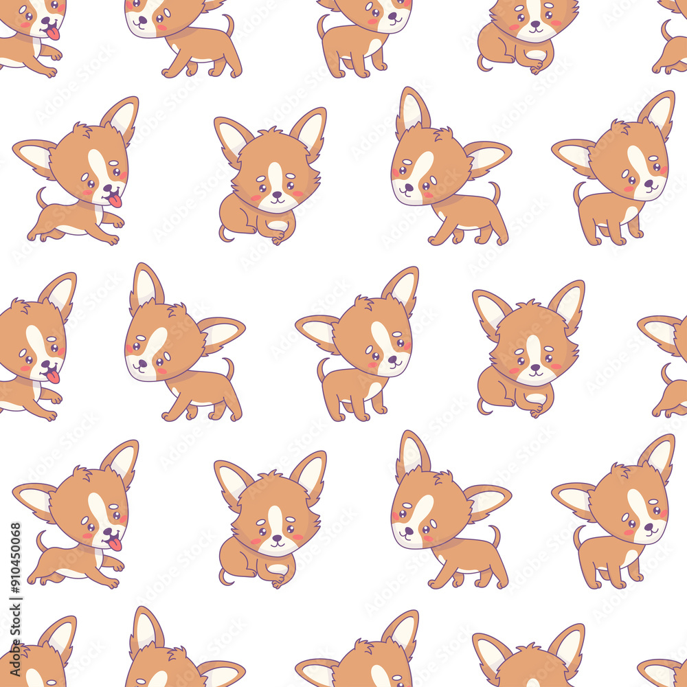 Seamless pattern with chihuahua dog Seamless pattern with chihuahua dog