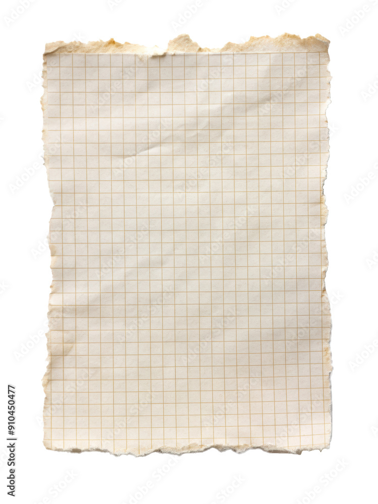 Torn Graph Paper Sheet, featuring a jagged border and grid pattern, perfect for mathematical or artistic projects. Isolated on transparent background, png. Torn Graph Paper Sheet, featuring a jagged border and grid pattern, perfect for mathematical or artistic projects. Isolated on transparent background, png.