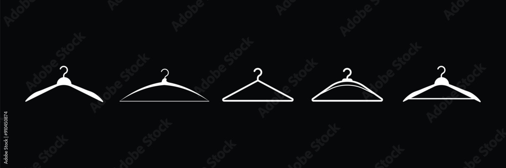 Set of Hanger icon collection. Clothes hanger symbol. Vector Illustration. Set of Hanger icon collection. Clothes hanger symbol. Vector Illustration.