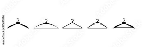 Set of Hanger icon collection. Clothes hanger symbol. Vector Illustration.