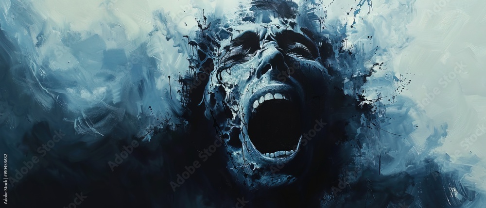 Obraz premium scary portrait of a screaming ghoul