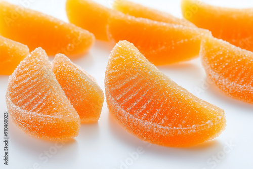 orange melon sweet, crystalised sour candy photo