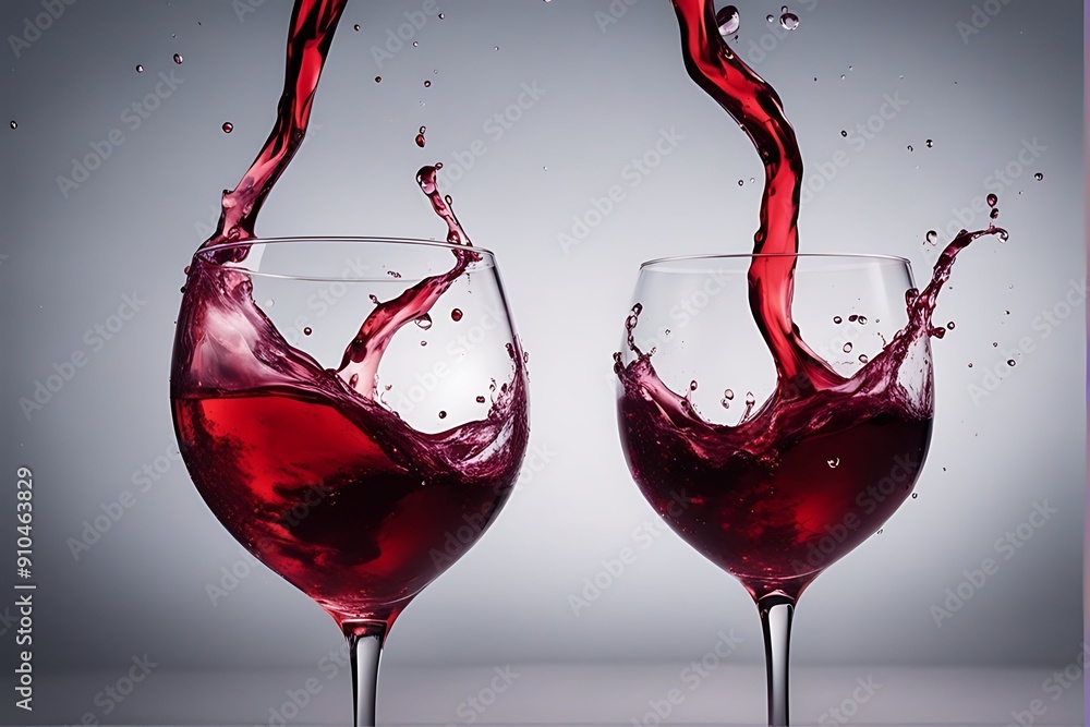 Fototapeta premium red wine splash