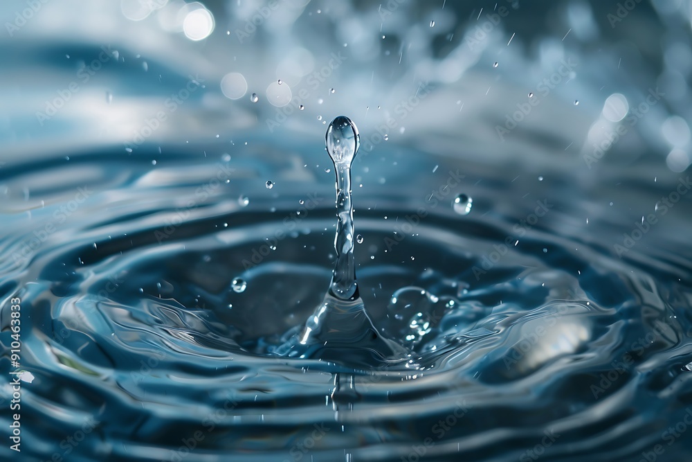 Water droplet falling, high-speed capture, splash and ripples, crystal clear, precise and detailed, mesmerizing and dynamic, captivating motion Water droplet falling, high-speed capture, splash and ripples, crystal clear, precise and detailed, mesmerizing and dynamic, captivating motion