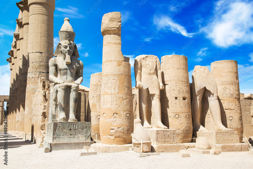 Beautiful view of ancient Luxor Temple in Luxor, Egypt