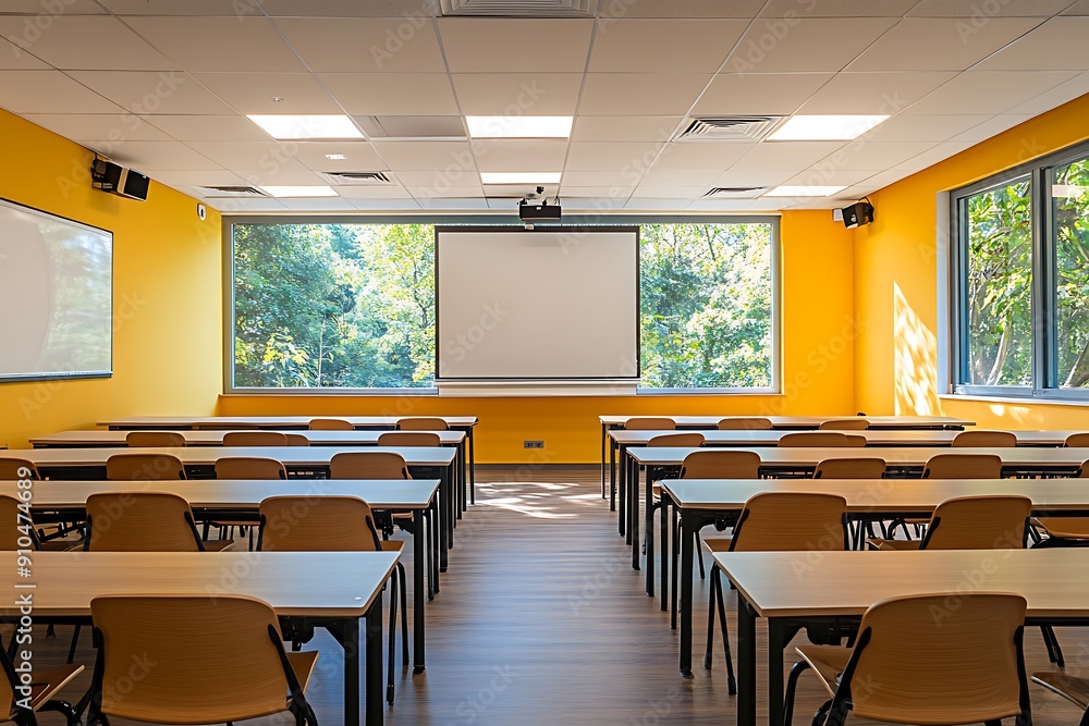 Bright Empty School Classroom Bright Empty School Classroom